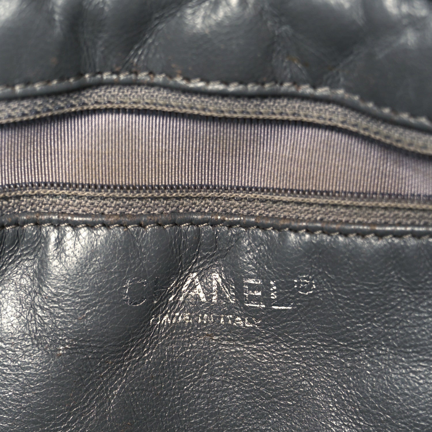 Chanel Aged Calfskin Quilted Large Reissue Camera Case Grey 6 of 10