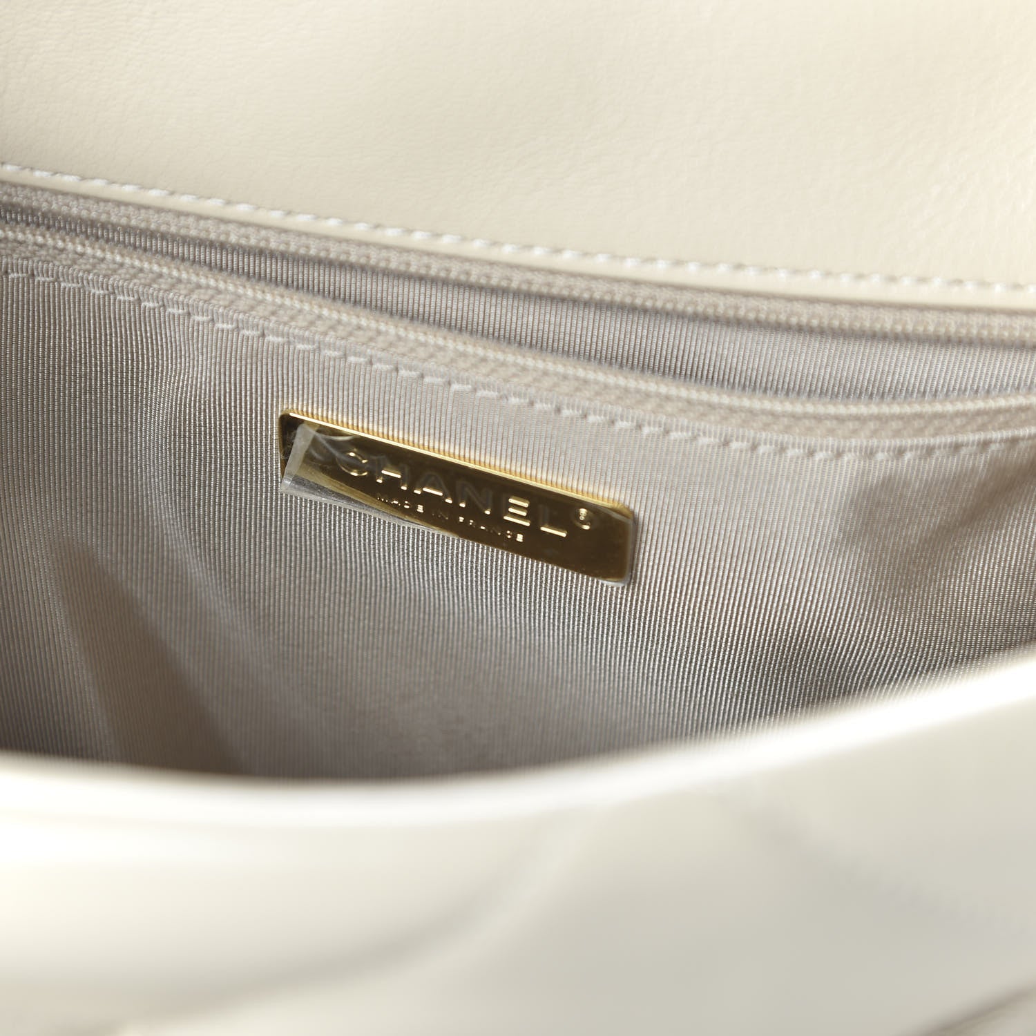 Chanel Lambskin Quilted Large 19 Flap Beige 8 of 11