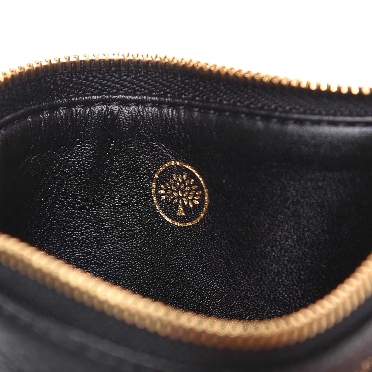 Mulberry Small Classic Grain Zip Coin Pouch Black 6 of 7