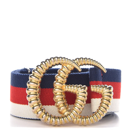 Gucci Canvas Torchon Double G Sylvie Web Belt 80 32 Red White Blue 1 of 7