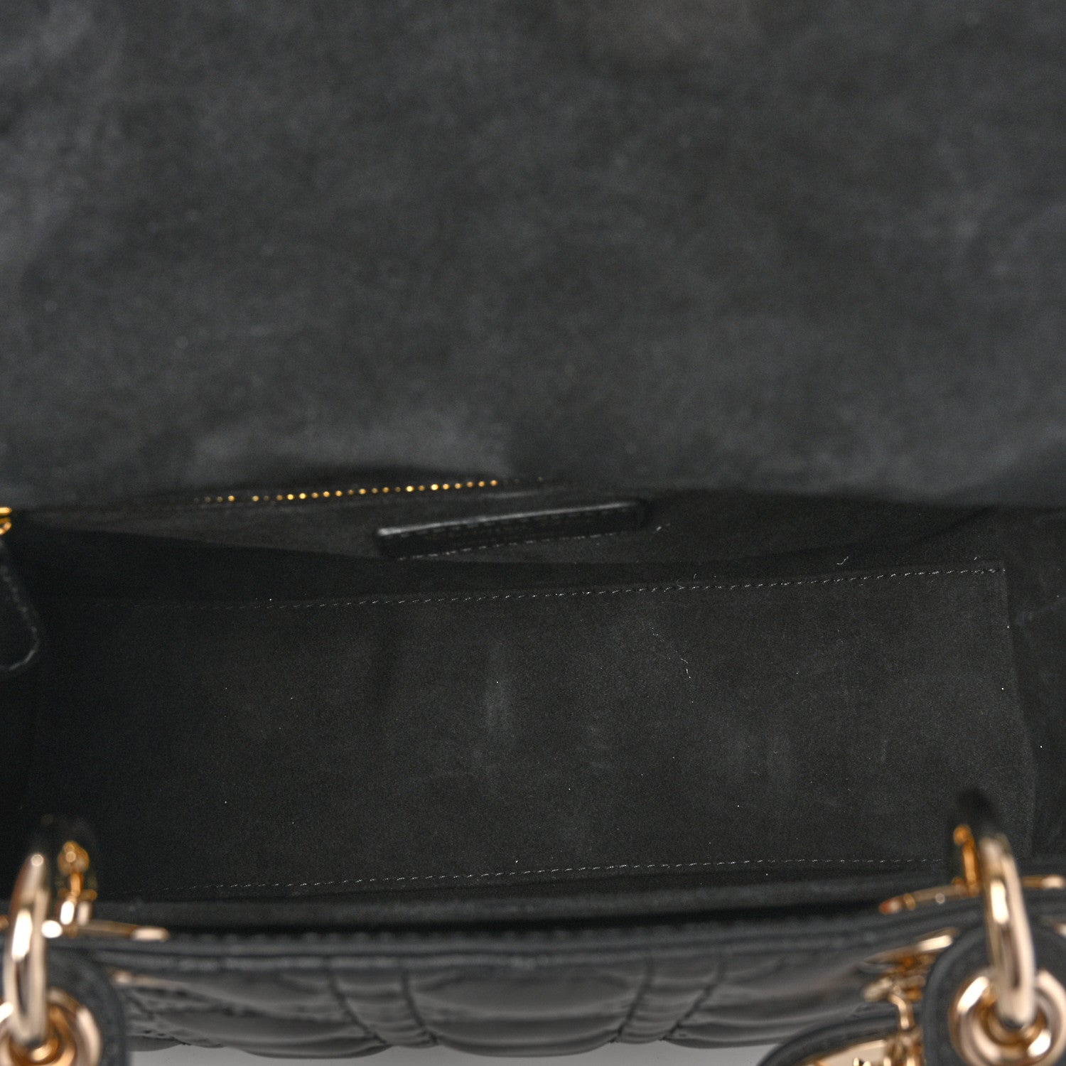 Christian Dior Lambskin Cannage Medium Lady Dior Black 5 of 9