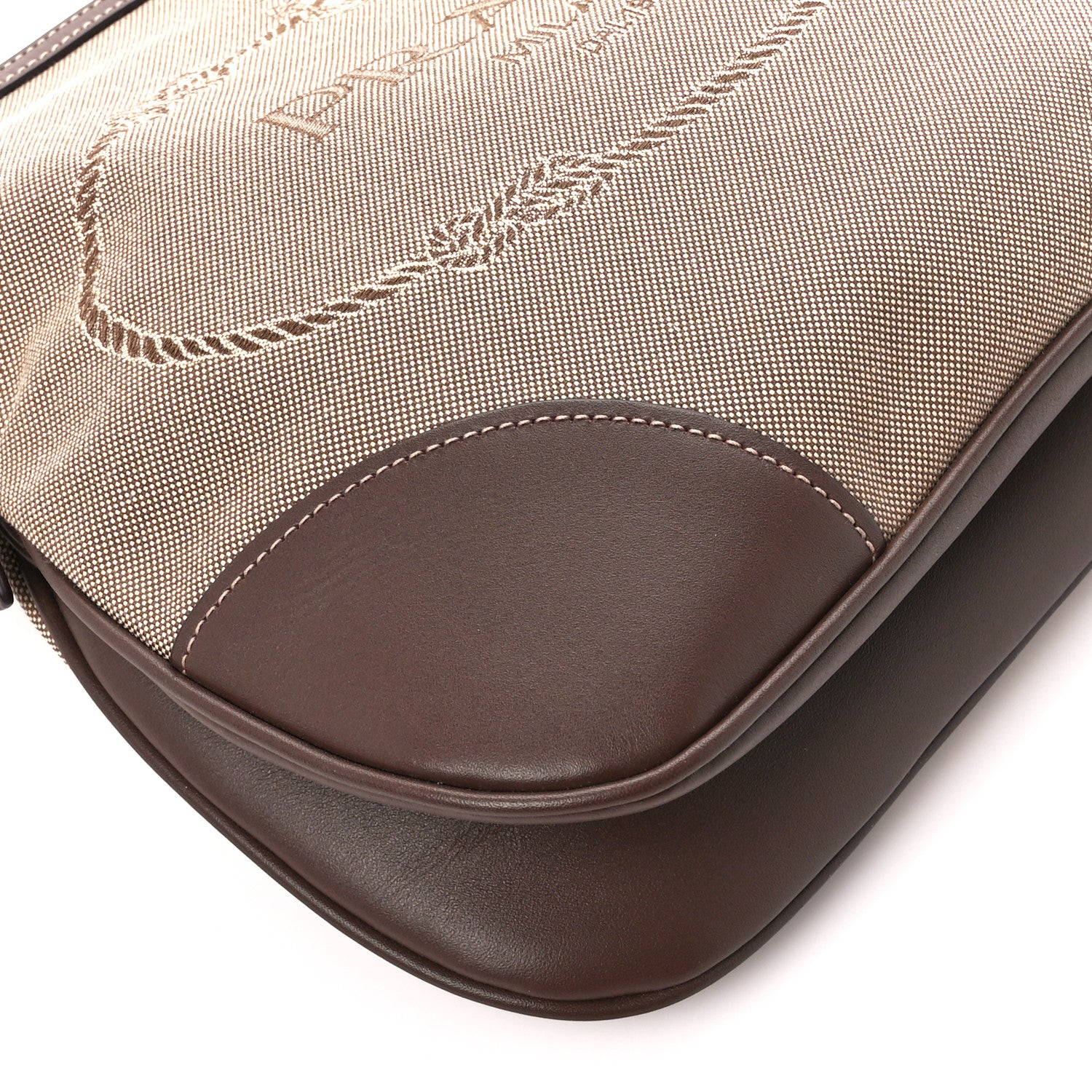 Prada Jacquard Logo Small Flat Messenger Bag Corda Bruciato 11 of 12