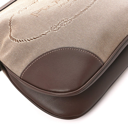 Prada Jacquard Logo Small Flat Messenger Bag Corda Bruciato 11 of 12