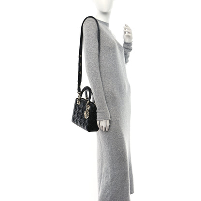 Christian Dior Lambskin Cannage Small Lucky Badges My Lady Dior Black 2 of 13