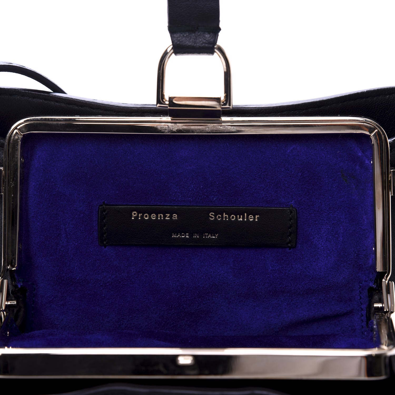 Proenza Schouler Smooth Calfskin Frame Shoulder Bag Black 9 of 9