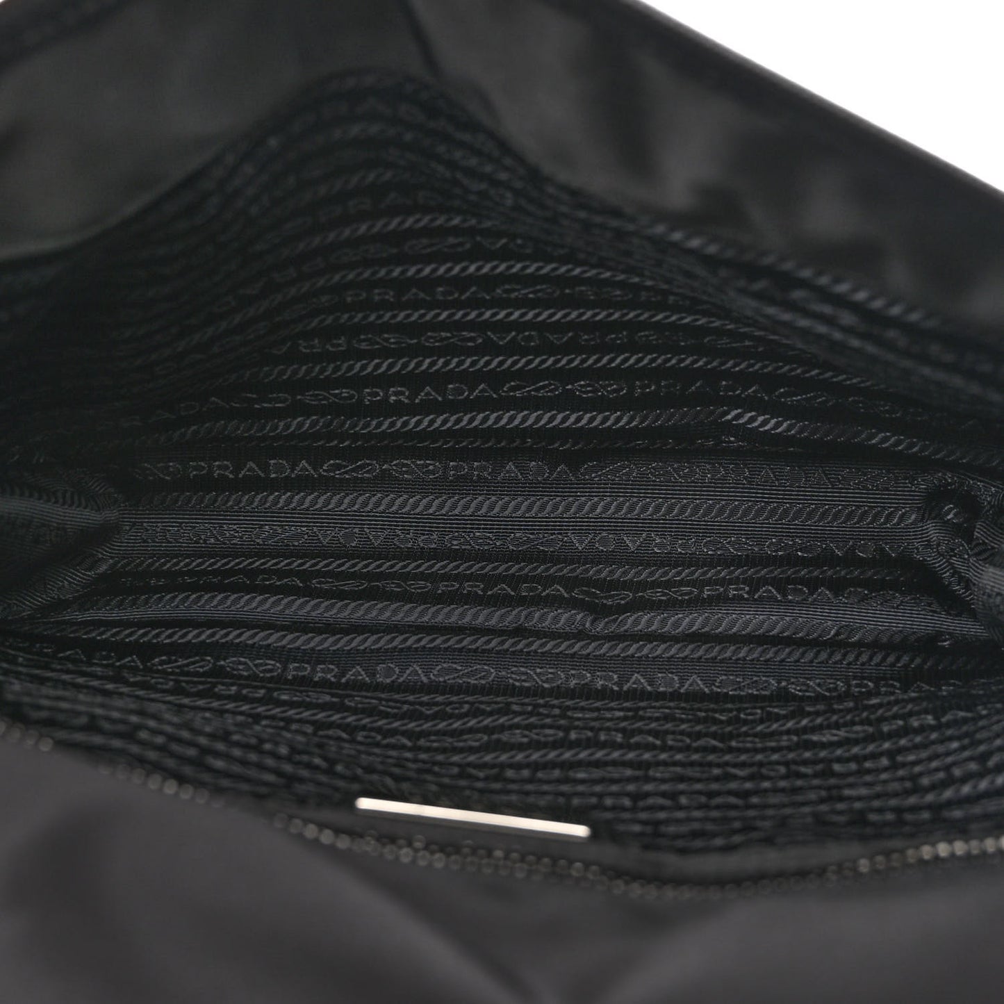 Tessuto Nylon Saffiano Logo Messenger Bag Black