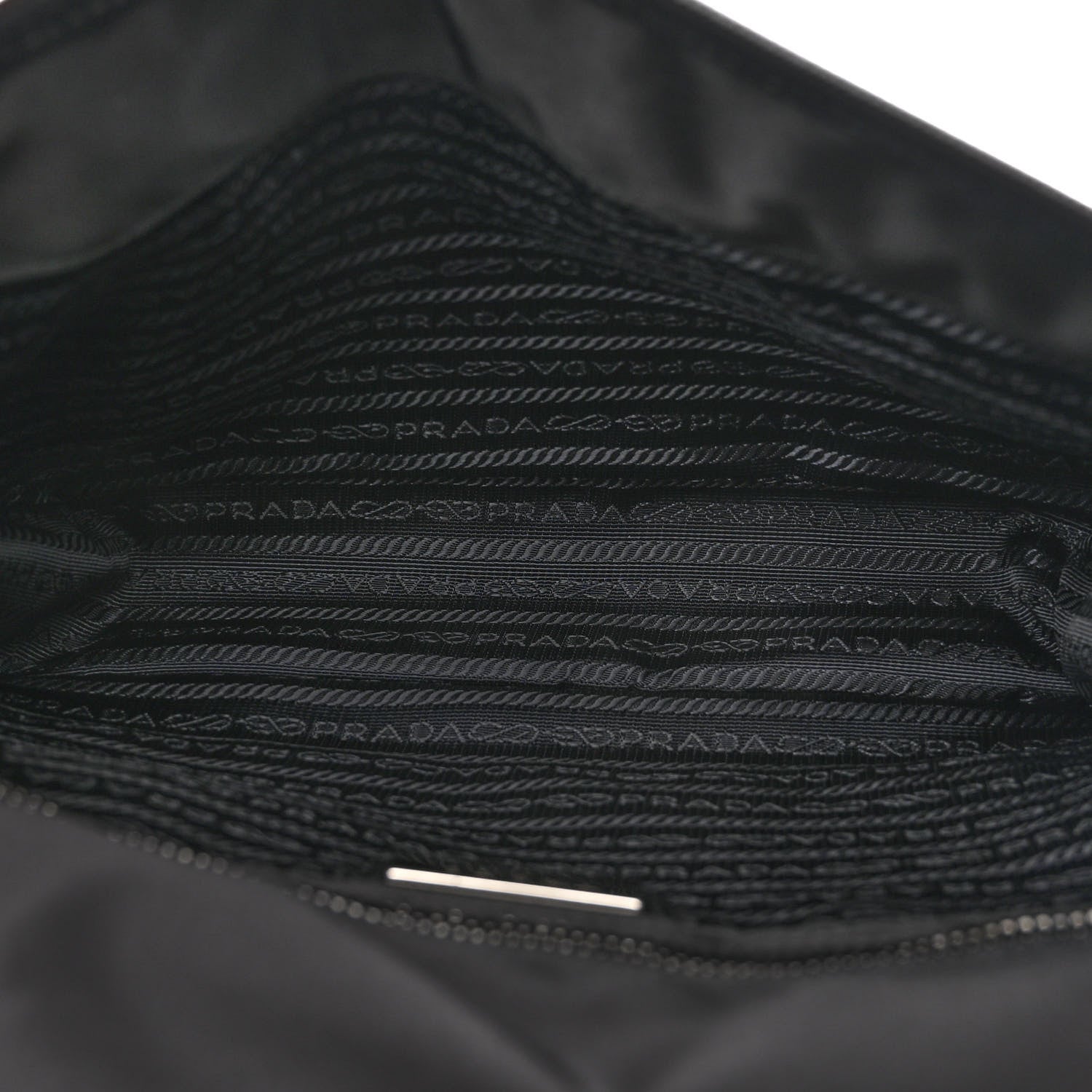 Prada Tessuto Nylon Saffiano Logo Messenger Bag Black 4 of 9
