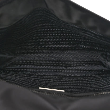 Prada Tessuto Nylon Saffiano Logo Messenger Bag Black 4 of 9