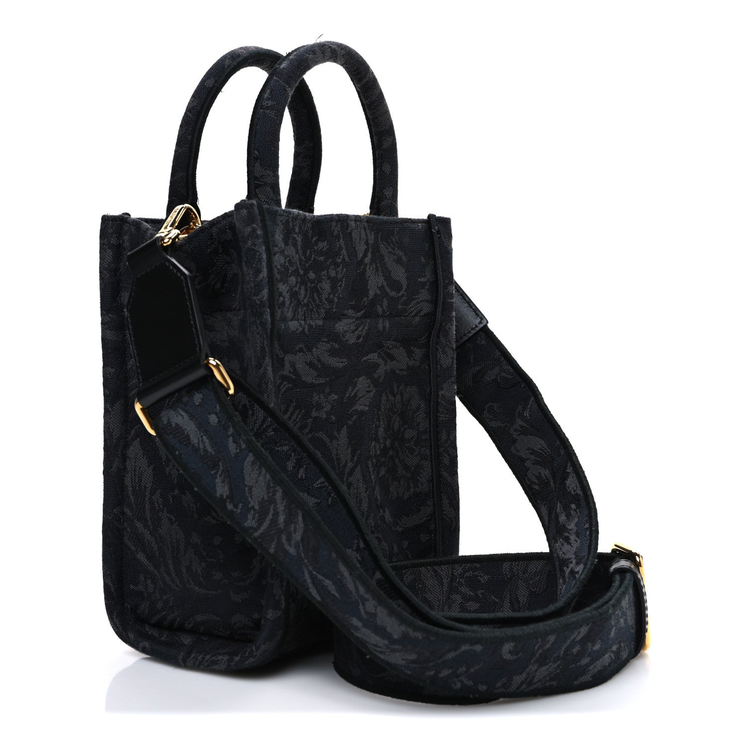 Versace Jacquard Barocco Mini Athena Tote Black 3 of 10