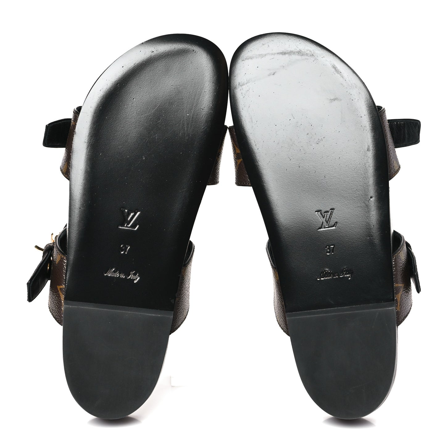 Monogram Bom Dia Mule Sandals 37 Black