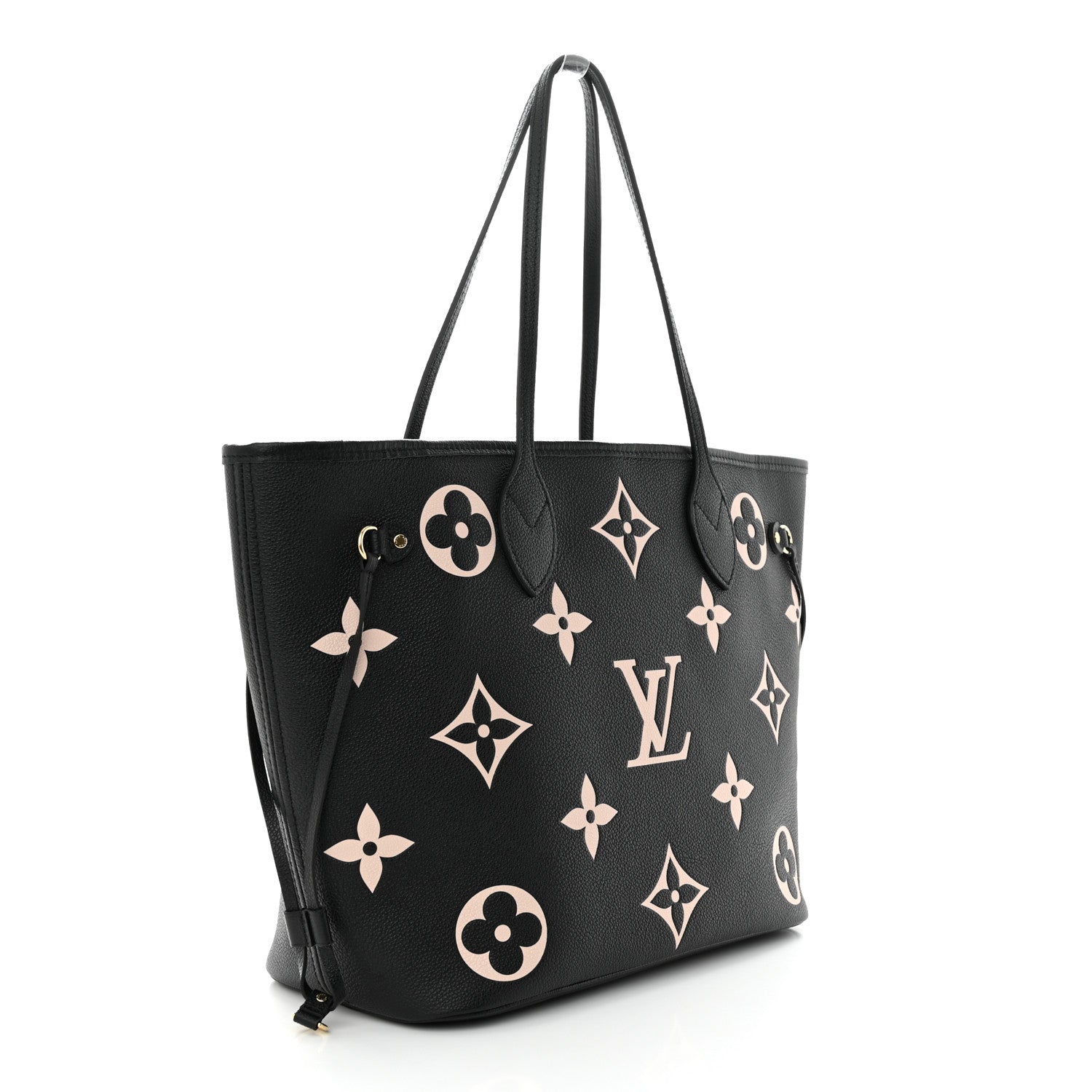 Louis Vuitton Empreinte Monogram Giant Neverfull MM Black Beige 3 of 9