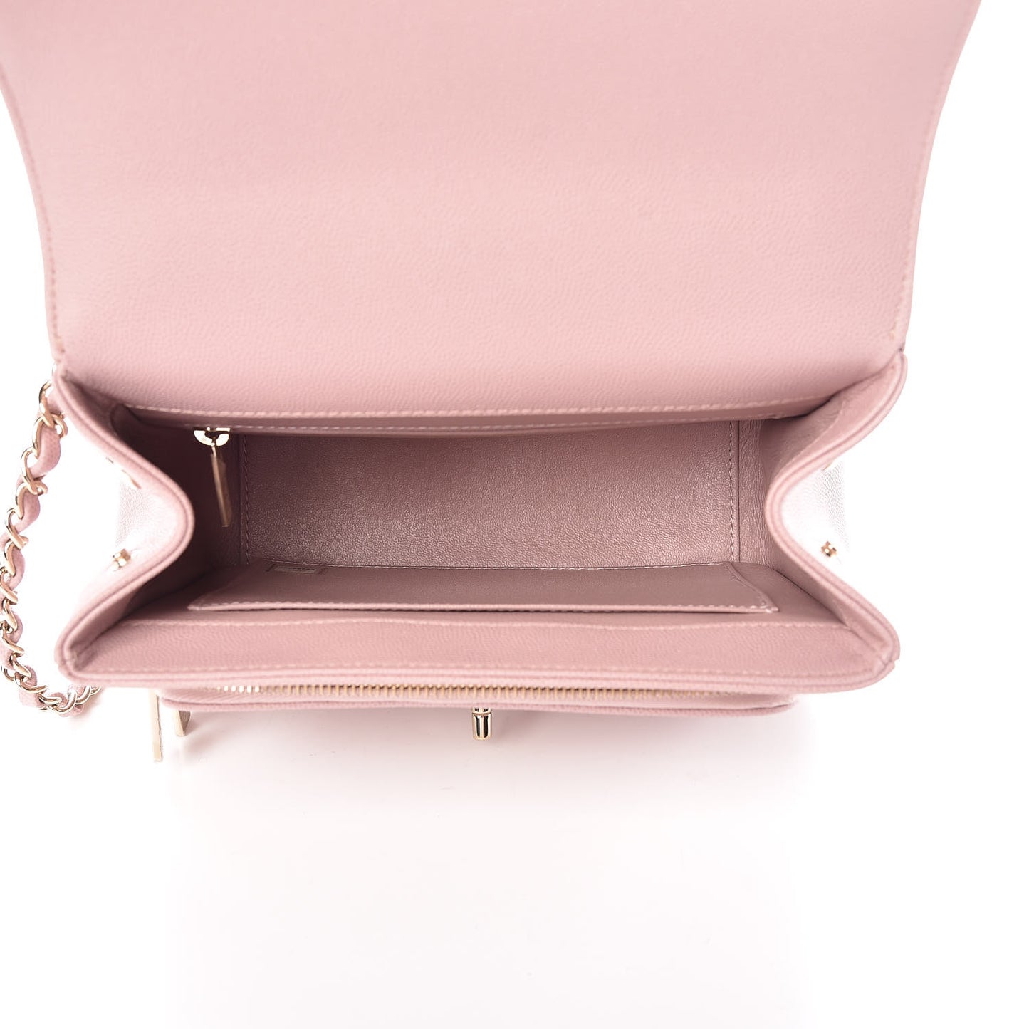 Caviar Quilted Medium Business Affinity Flap Light Pink