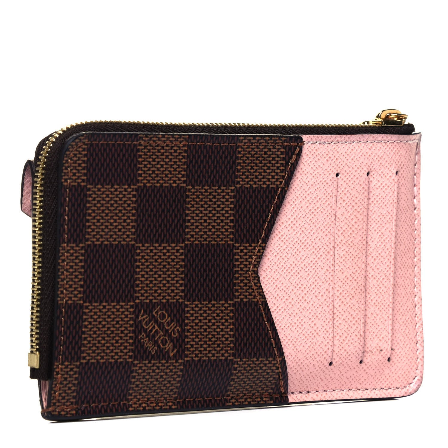 Louis Vuitton Damier Ebene Recto Verso Card Holder Rose Ballerine 3 of 7