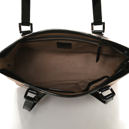 Burberry Patent Trim Nova Check Shopper Tote Black 5 of 12