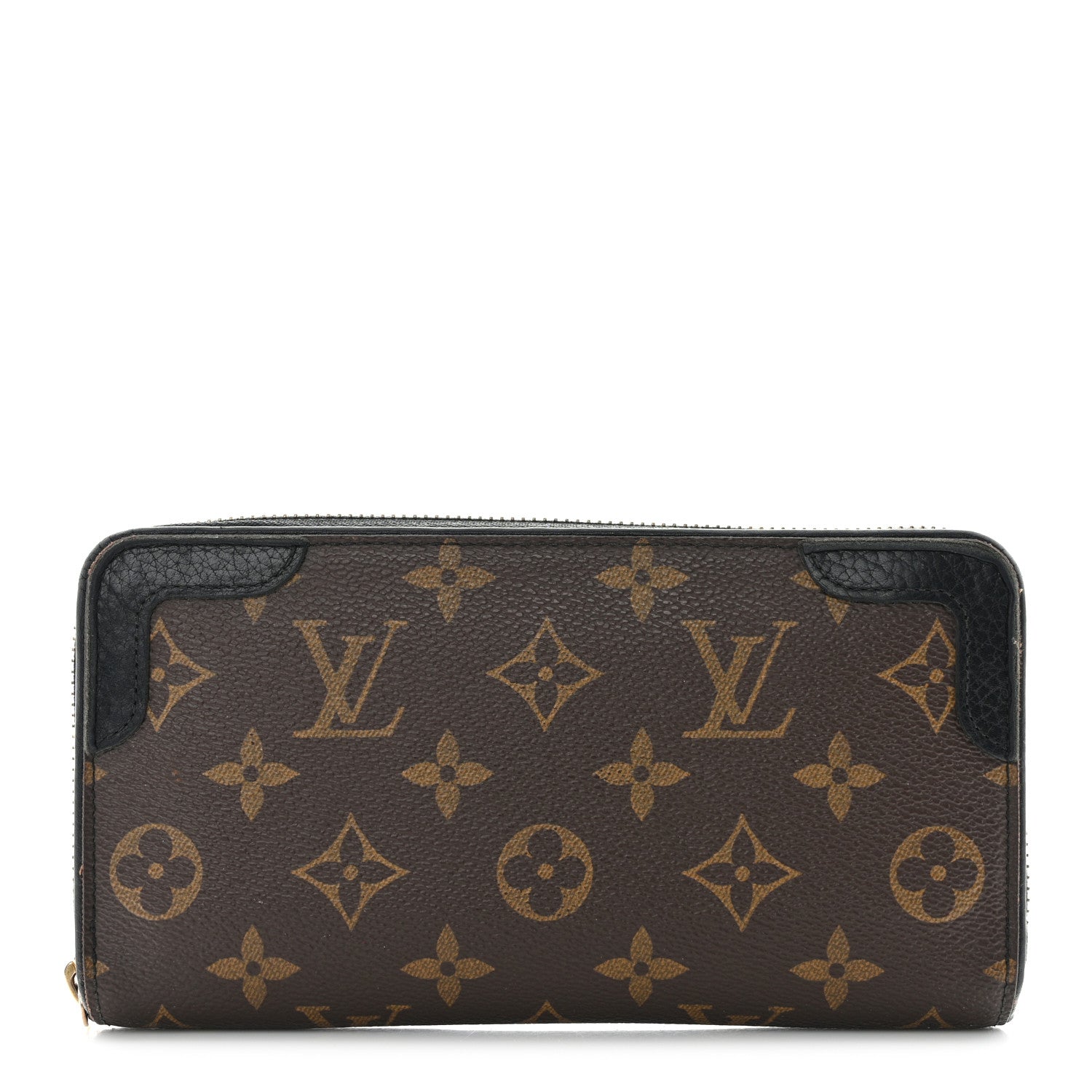 Louis Vuitton Monogram Zippy Retiro Wallet Black 1 of 12