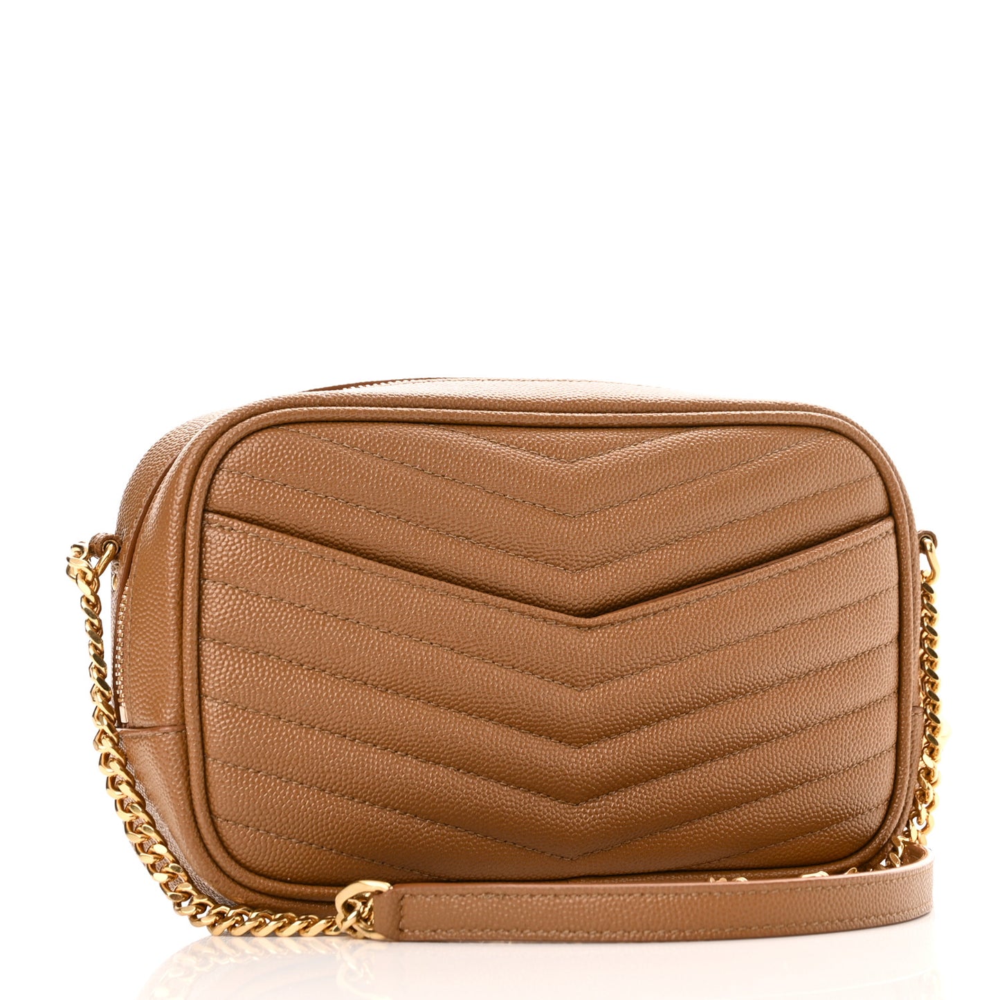 Grain De Poudre Matelasse Monogram Mini Lou Camera Bag Dark Natural