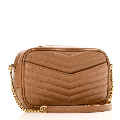 Saint Laurent Grain De Poudre Matelasse Monogram Mini Lou Camera Bag Dark Natural 3 of 10