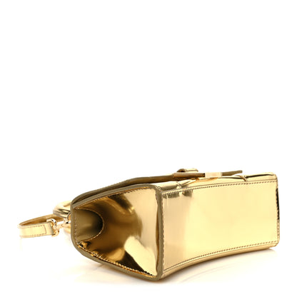 Balenciaga Mirror Calfskin Hourglass Top Handle Bag XS Gold 4 of 11