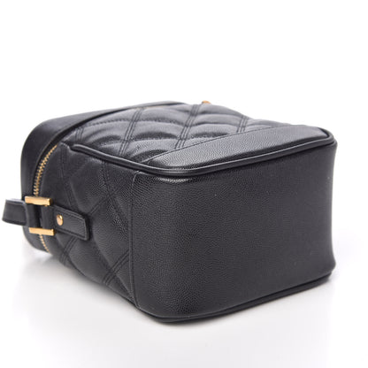 Saint Laurent Grain de Poudre Quilted 80's Vanity Bag Black 8 of 9