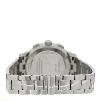 Tiffany Stainless Steel Diamond Bezel 36mm Atlas Dome Chronograph Quartz Watch 3 of 4