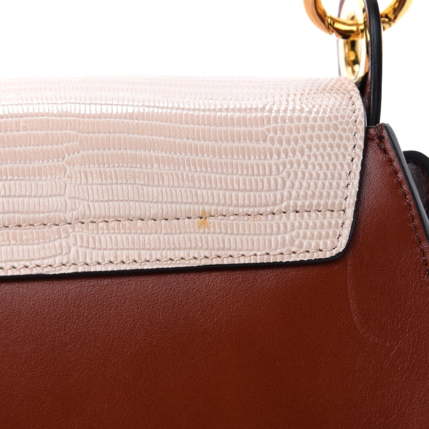 Calfskin Crocodile Embossed Small Tess Bag Pink Red