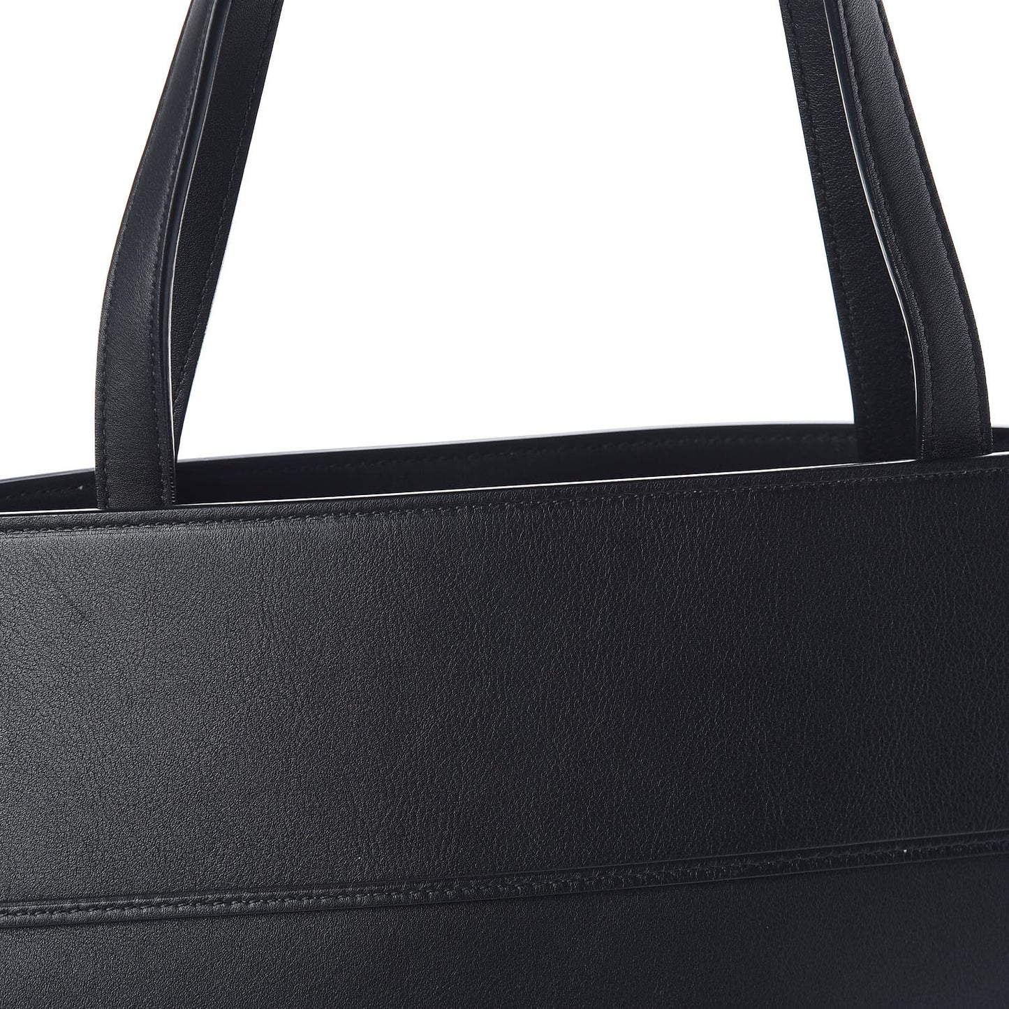 Calfskin Medium Manhattan Shopper Tote Black