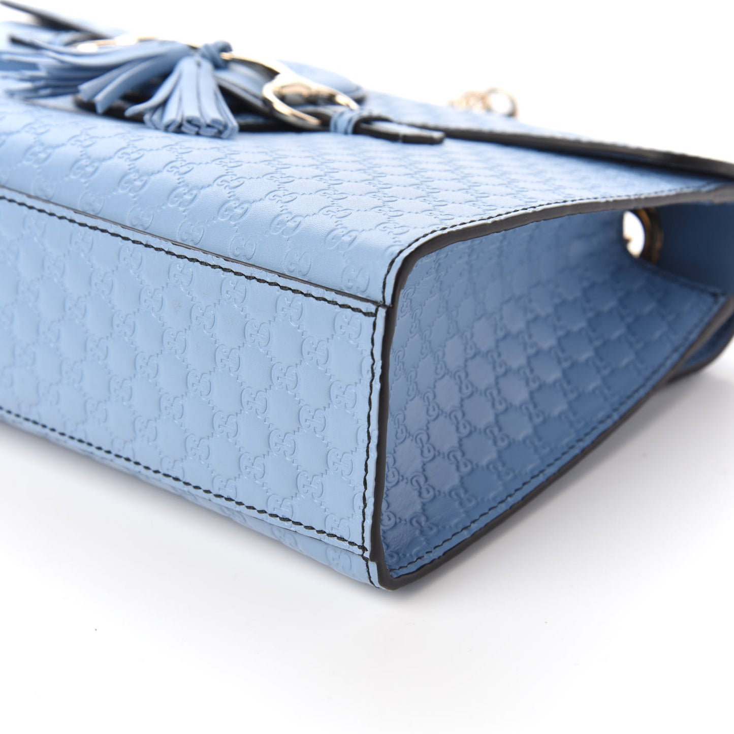 Microguccissima Medium Emily Chain Shoulder Bag Mineral Blue