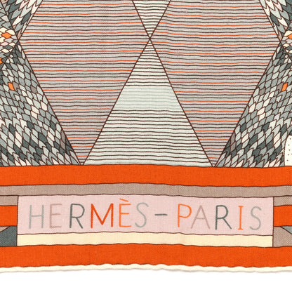 Hermes Cashmere Silk Patchwork Horse Shawl 140 2 of 8