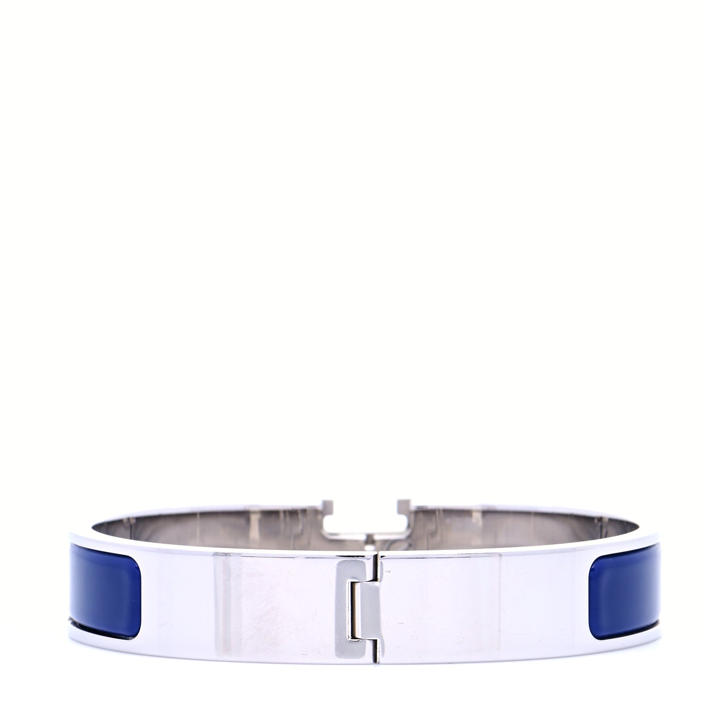 Enamel Narrow Clic Clac H Bracelet GM Indigo