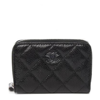 Chanel Caviar Quilted Incognito Zip Coin Purse Black 1 of 7