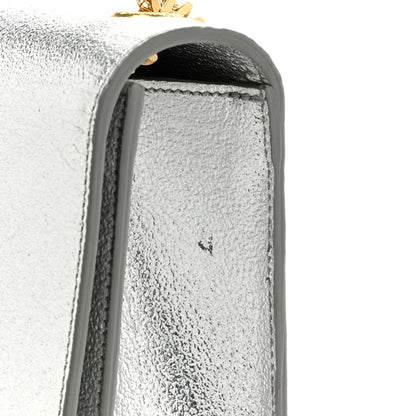 Saint Laurent Metallic Calfskin Medium Classic Monogram Kate Satchel Platine 15 of 18