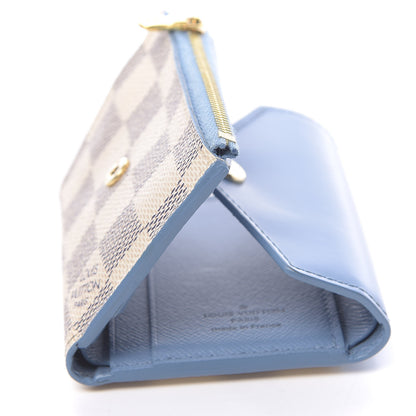 Louis Vuitton Damier Azur Zoe Wallet Bleuet 8 of 10