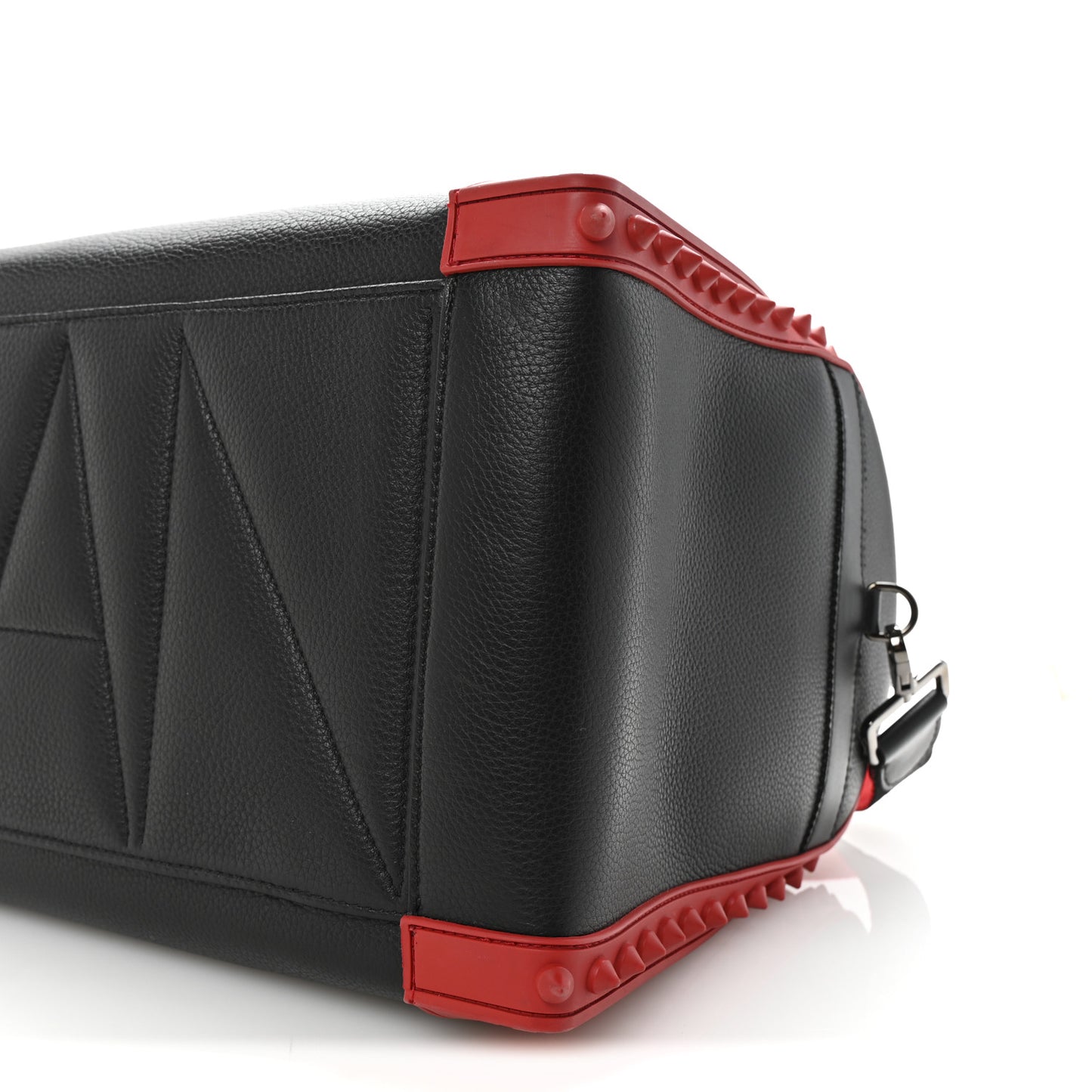 Calfskin Sneakender Studded Duffle Bag Black