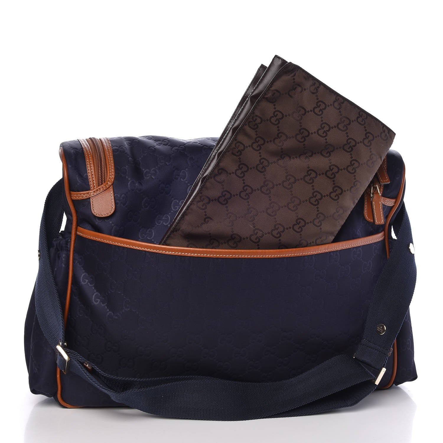 Gucci Nylon Monogram Diaper Bag Blue 14 of 14