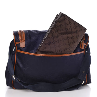 Gucci Nylon Monogram Diaper Bag Blue 14 of 14