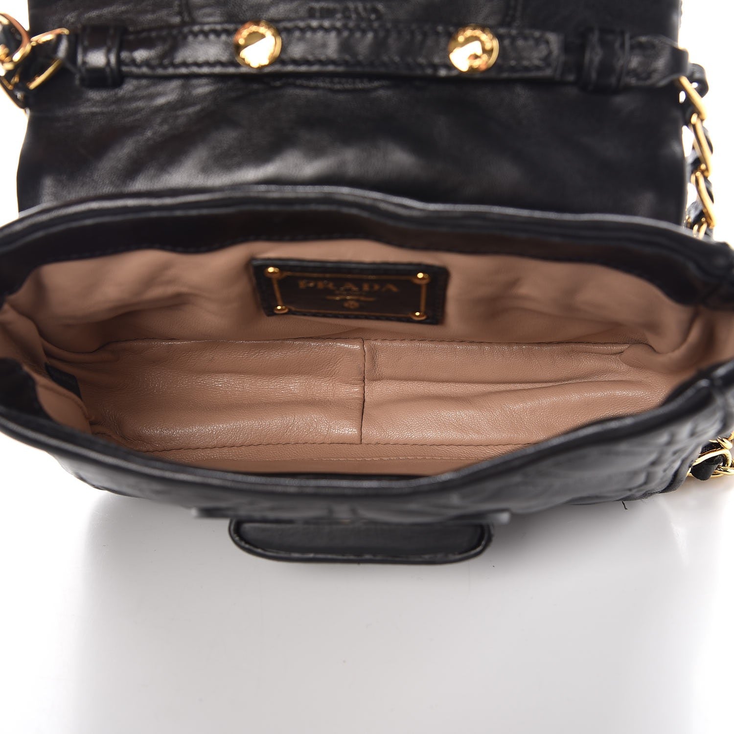 Prada Nappa Quilted Crossbody Bag Black 7 of 8