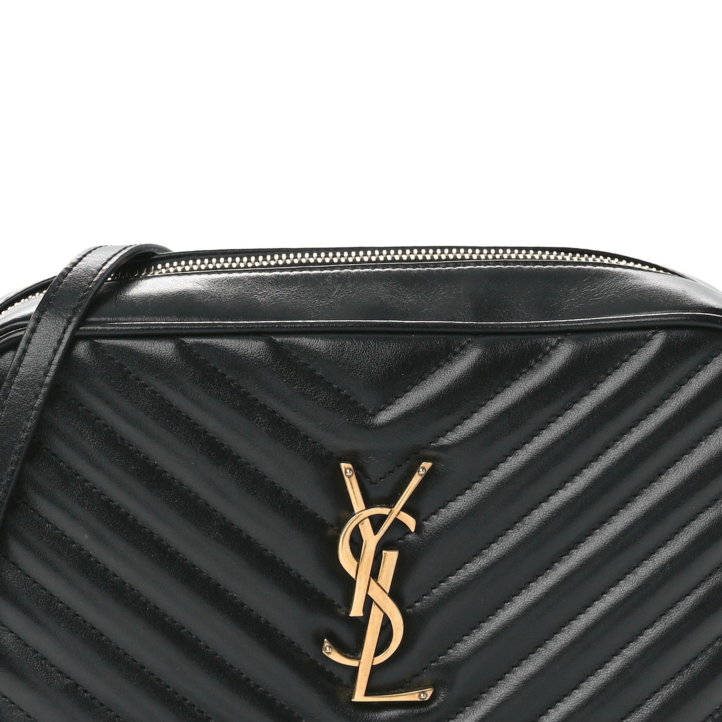 Calfskin Matelasse Monogram Lou Camera Bag Black