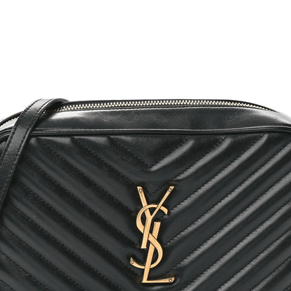Saint Laurent Calfskin Matelasse Monogram Lou Camera Bag Black 8 of 12
