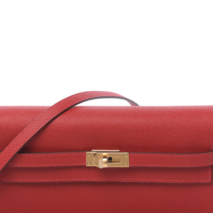 Hermes Epsom Kelly Wallet To Go Rouge Casaque 9 of 10