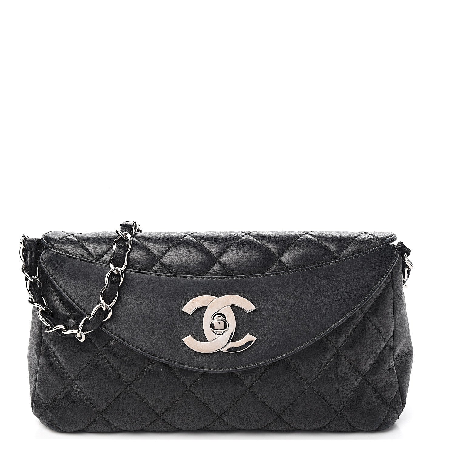 Chanel Lambskin Quilted Small Single Flap Black 1 of 10