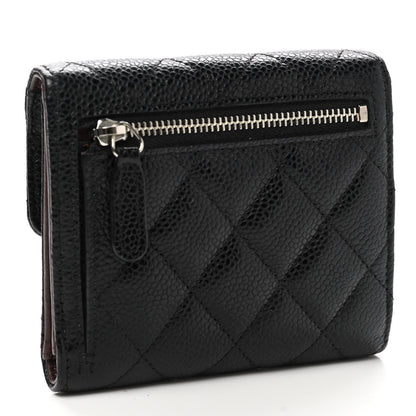 Chanel Caviar Quilted Compact Flap Wallet Black 4 of 9