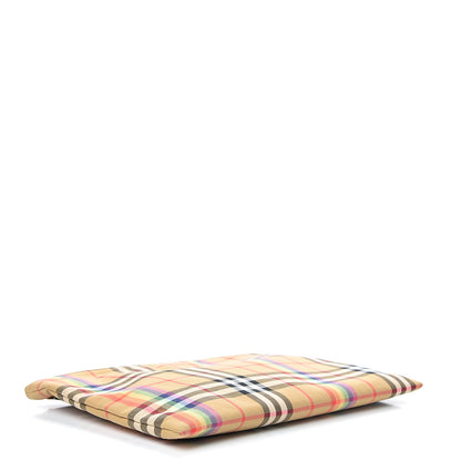 Burberry Vintage Rainbow Check Zip Pouch Antique Yellow 3 of 7