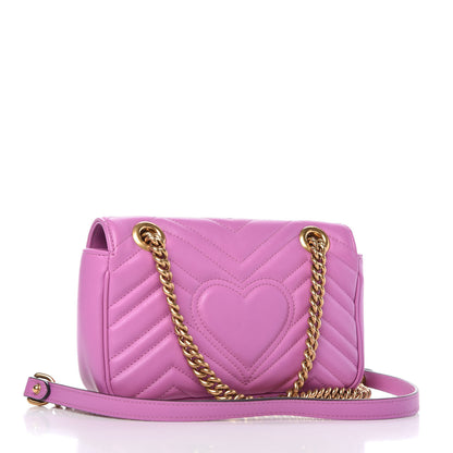 Gucci Calfskin Matelasse Mini GG Marmont Shoulder Bag Candy Mousse 4 of 11