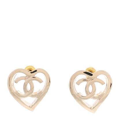 Chanel Metal CC Heart Coco In Love Earrings Gold 1 of 5
