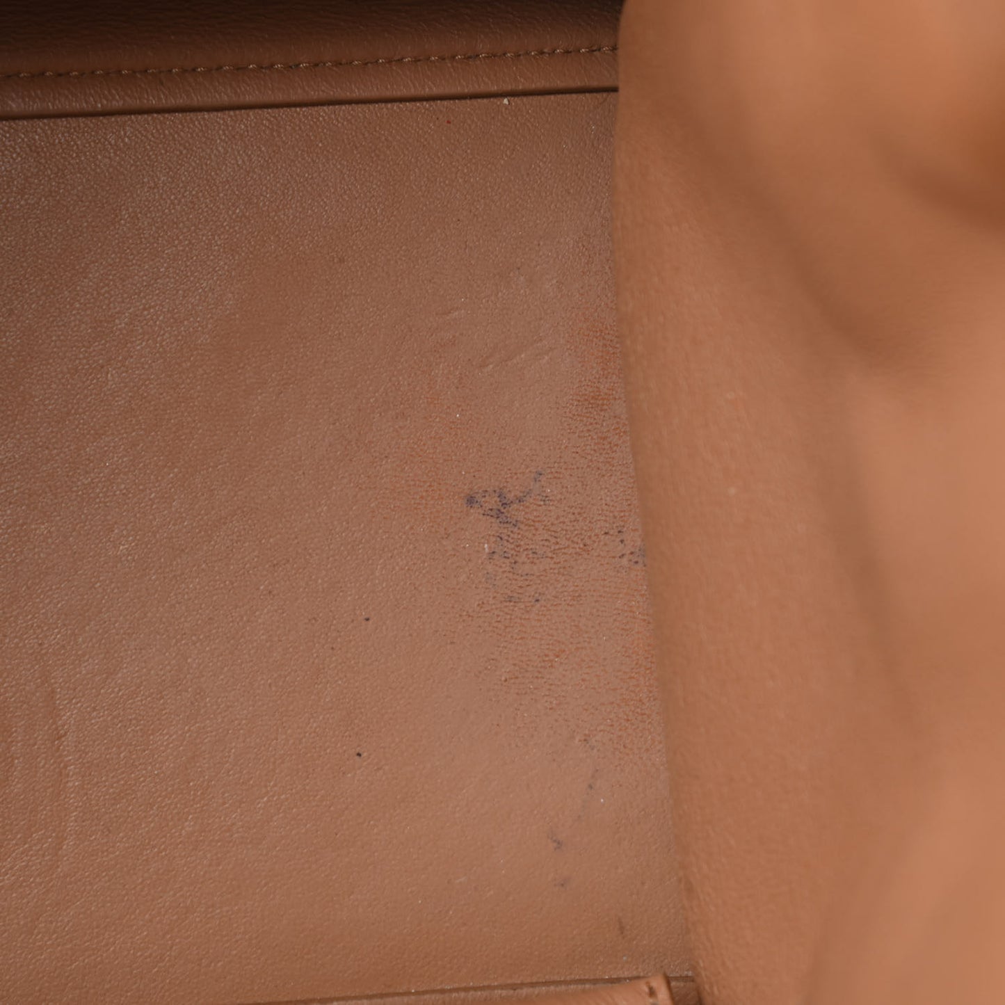 Smooth Calfskin Suede Medium Trapeze Tan