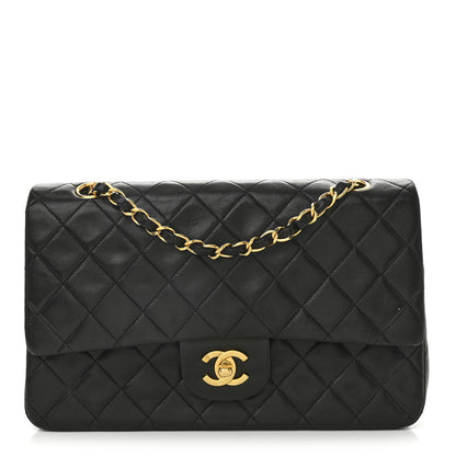 Chanel Lambskin Quilted Medium Double Flap Black 1 of 14