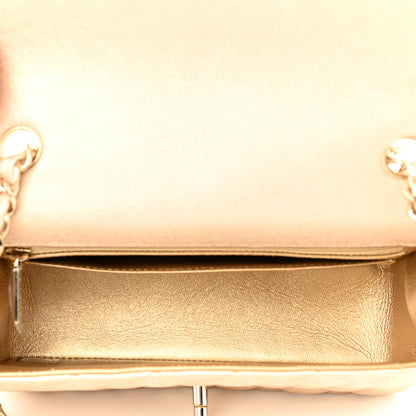Chanel Metallic Lambskin Quilted Mini Rectangular Flap Gold 5 of 10