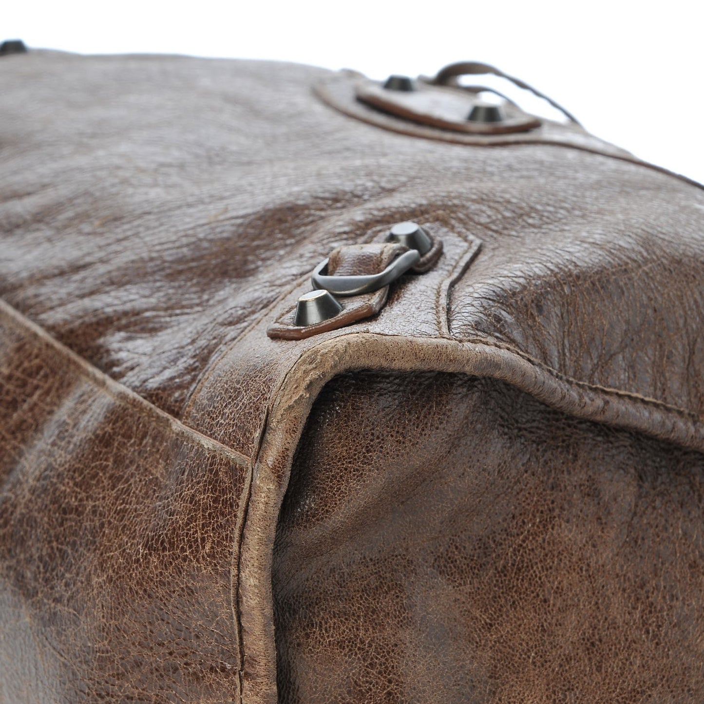 Chevre Classic Hardware City Olive Brown