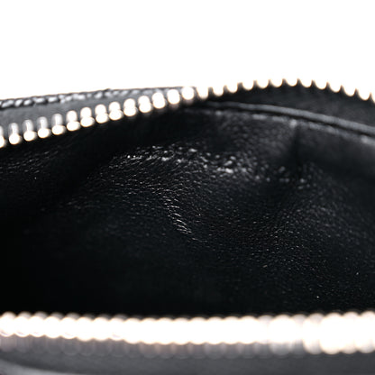 Saint Laurent Monogram Grain de Poudre 5 Fragments Zip Pouch Card Holder Black 8 of 11