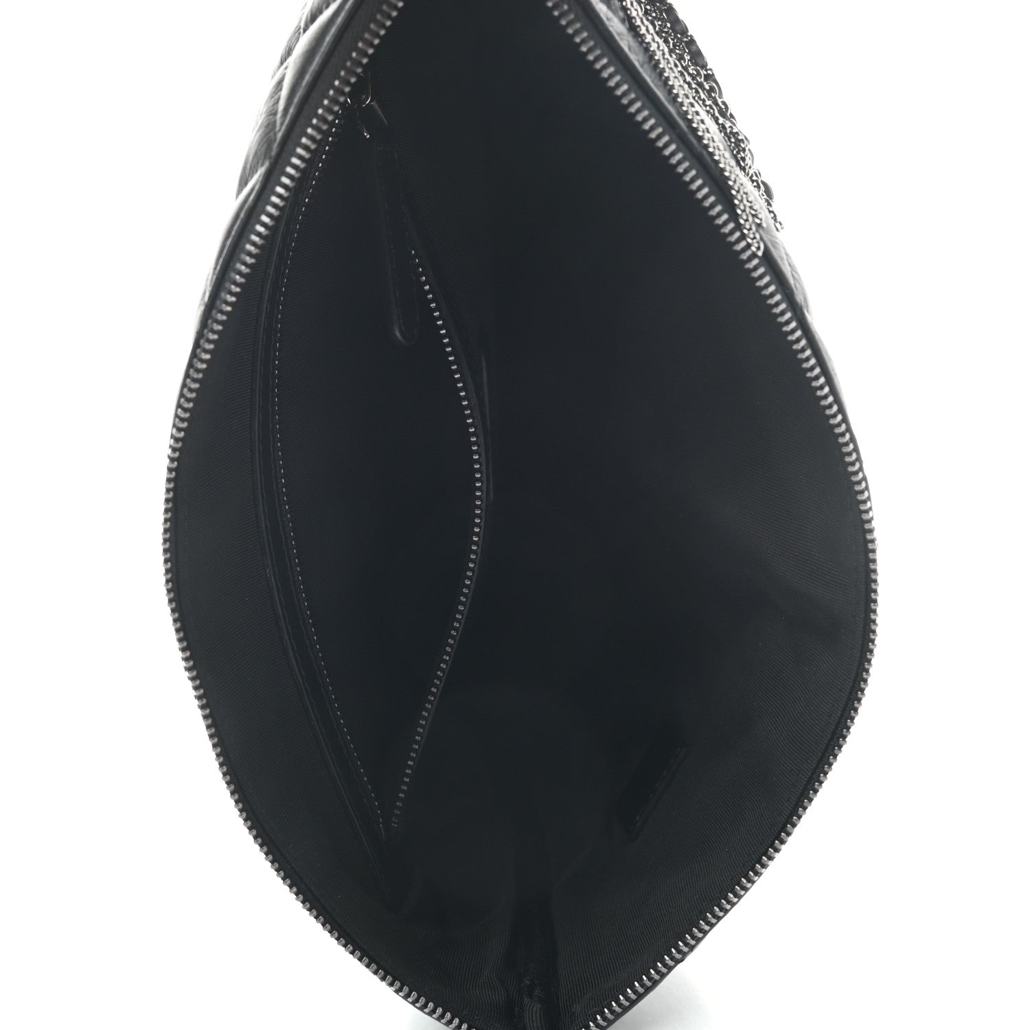 Chanel Aged Calfskin Quilted Medium Tassel Cosmetic Case Black 5 of 8